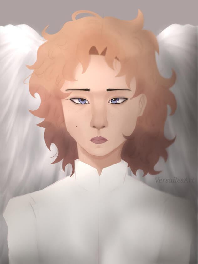 Fully rendered bust lineless